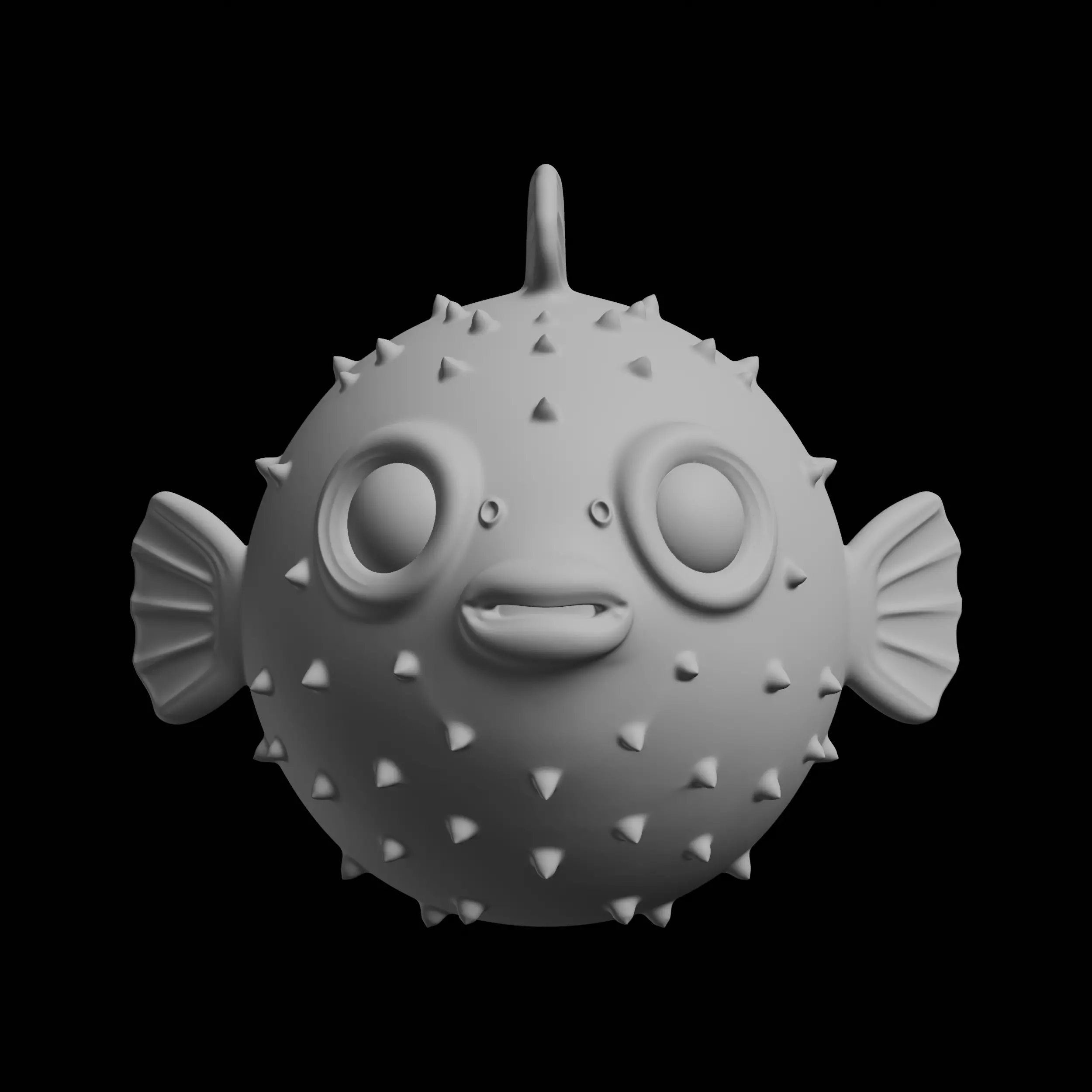 Cute Pufferfish 3D Print Model Marine Life 3D print model