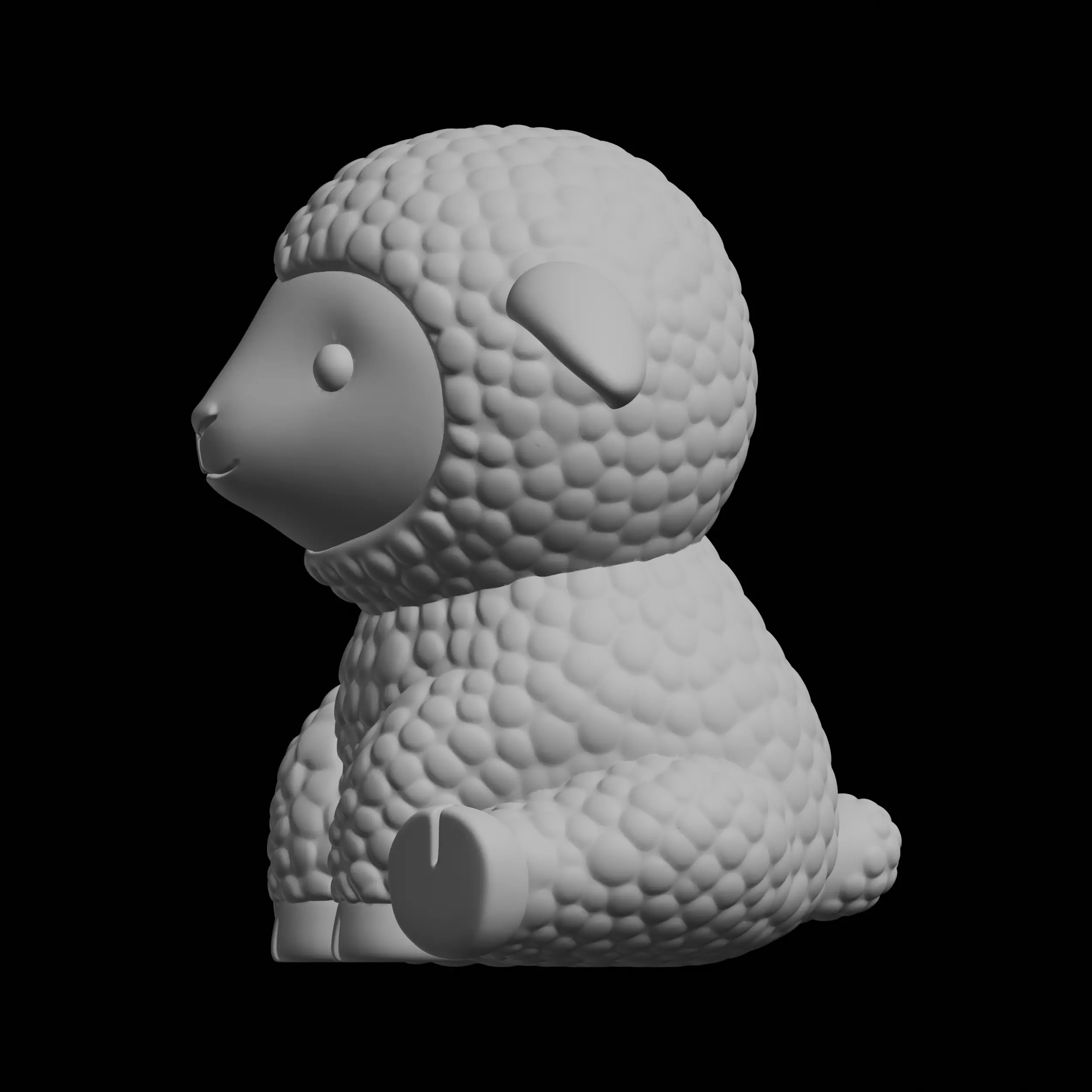 Cute Lamb Animal Figurine 3D Print Model 3D print model
