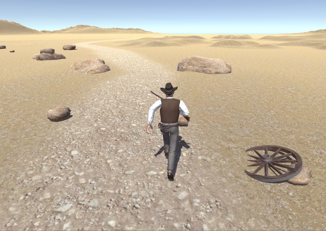 Western Cowboy 2 Low-poly 3D model_9