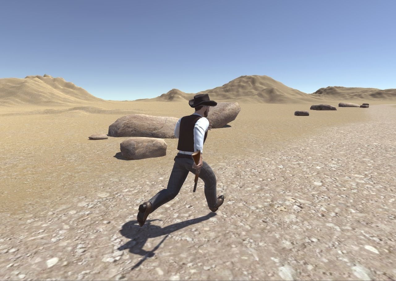 Western Cowboy 2 Low-poly 3D model_8