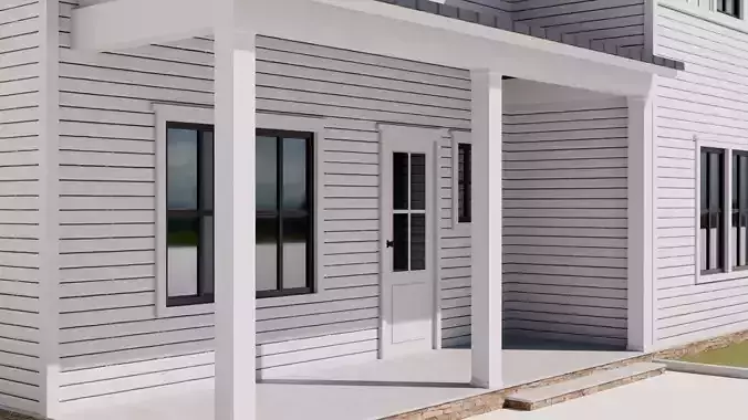 Cottage Houses Collection 2 Low-poly 3D model 4