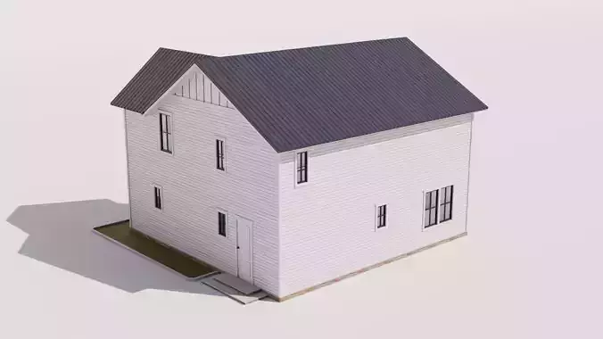 Cottage Houses Collection 2 Low-poly 3D model 3