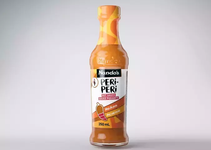 Nandos Peri Peri Sauce Bottles 3D Model 3D model 7