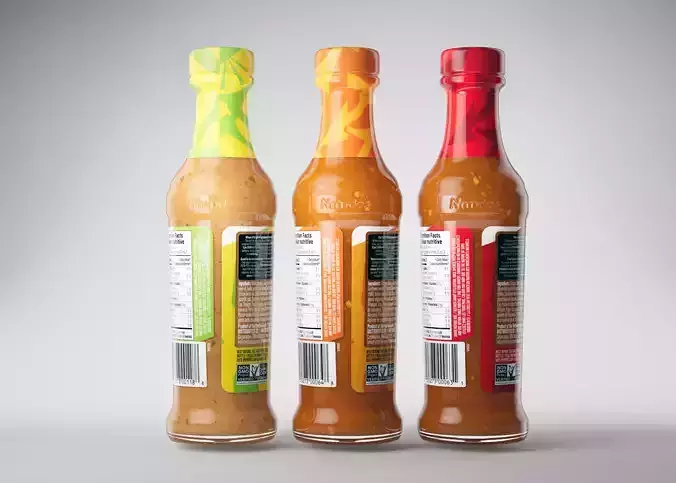 Nandos Peri Peri Sauce Bottles 3D Model 3D model 3