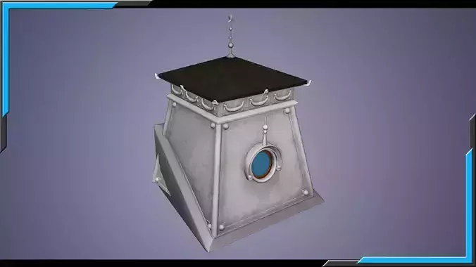 Building Architecture Element Textured Base Mesh 04 Low-poly 3D model 2