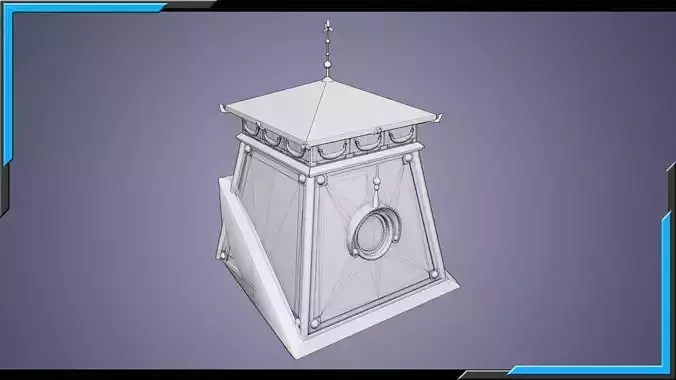 Building Architecture Element Textured Base Mesh 04 Low-poly 3D model 4