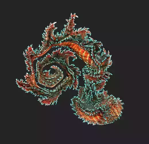 Bioluminescent Tentacle an Organic Fungi Alien Plant Animated