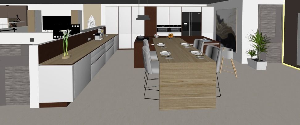 3d floor plan detailled modern 3D model_5