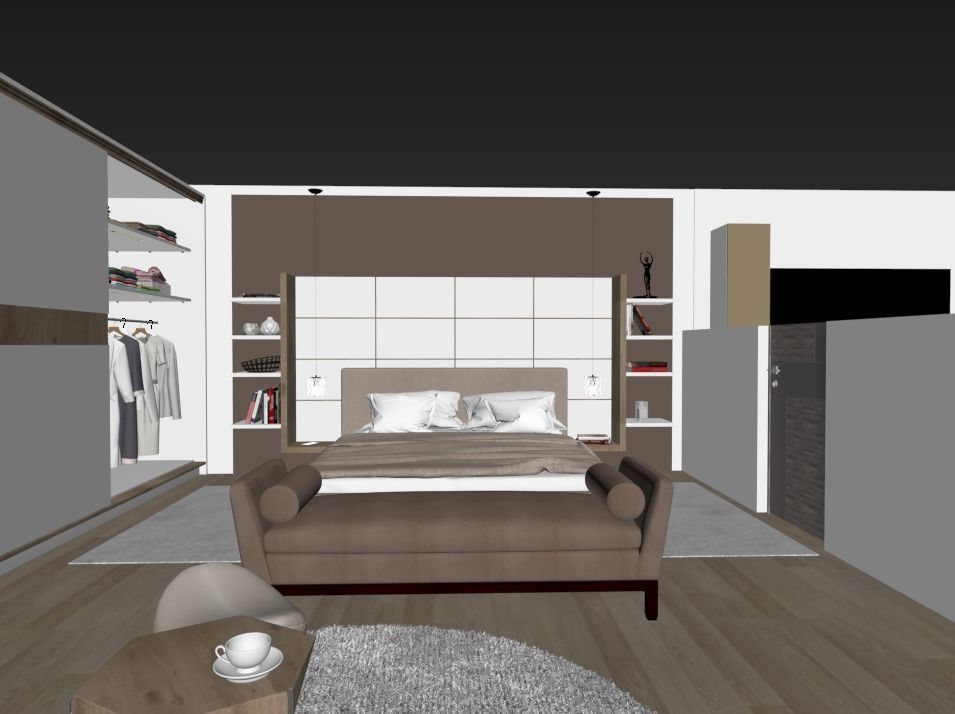 3d floor plan detailled modern 3D model_4