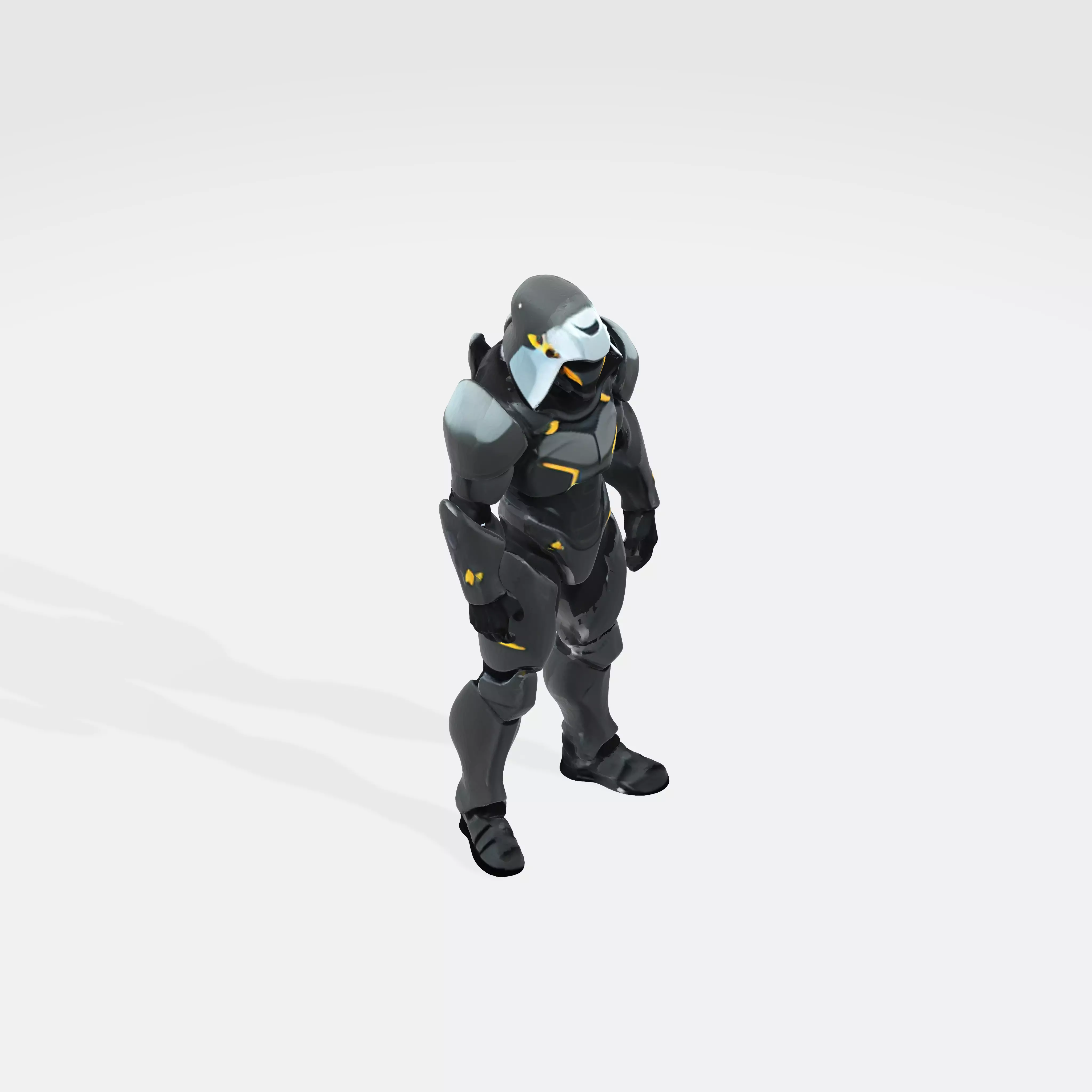 Cyberpunk Game Ready 3D Character GLB FBX PBR Textures Low-poly 3D model
