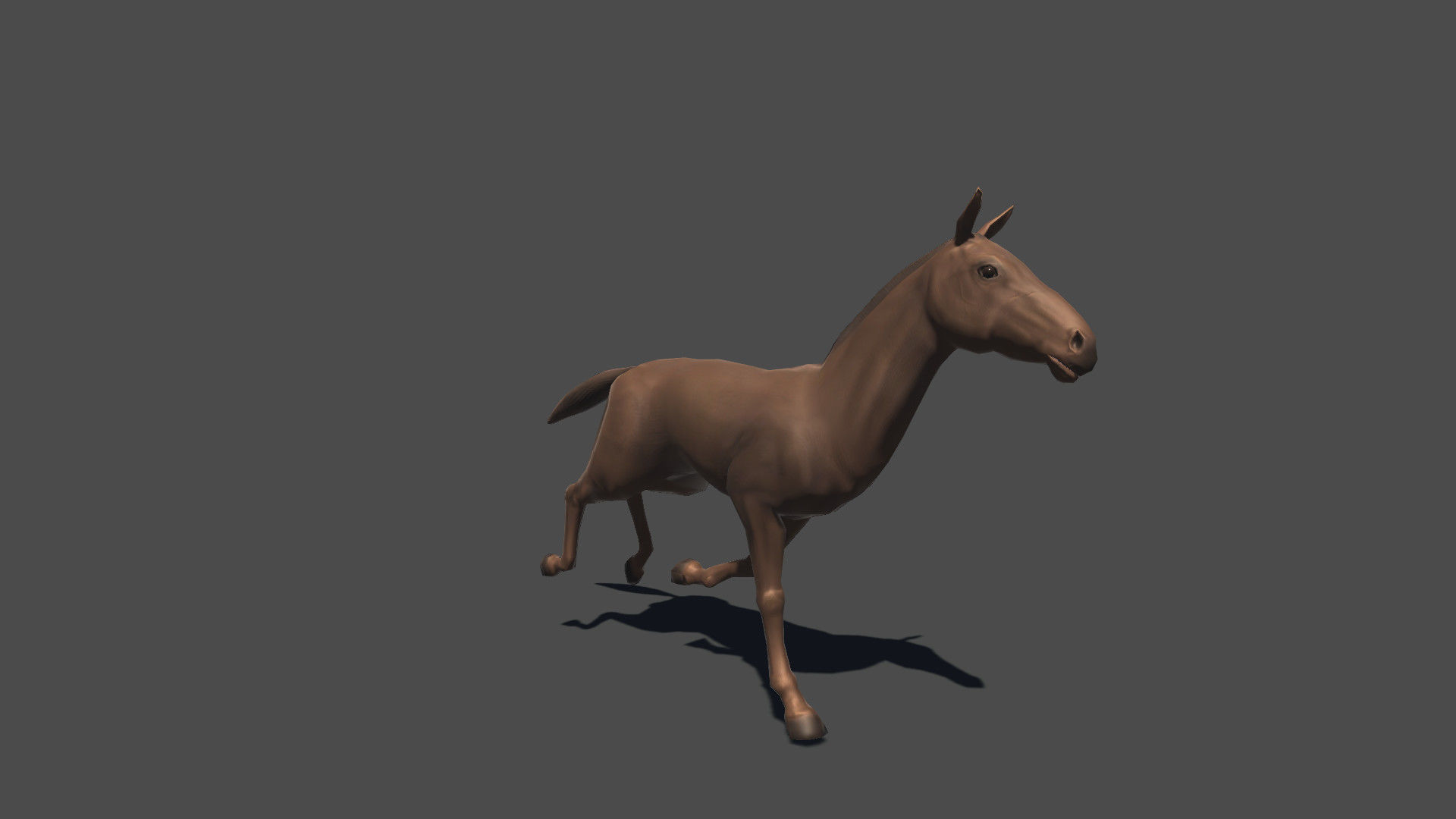 Animated Horse Low-poly 3D model_6