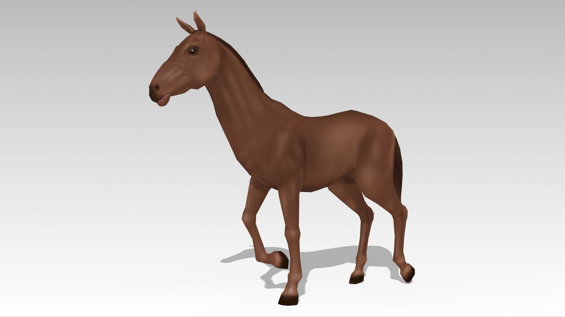 Animated Horse Low-poly 3D model_18