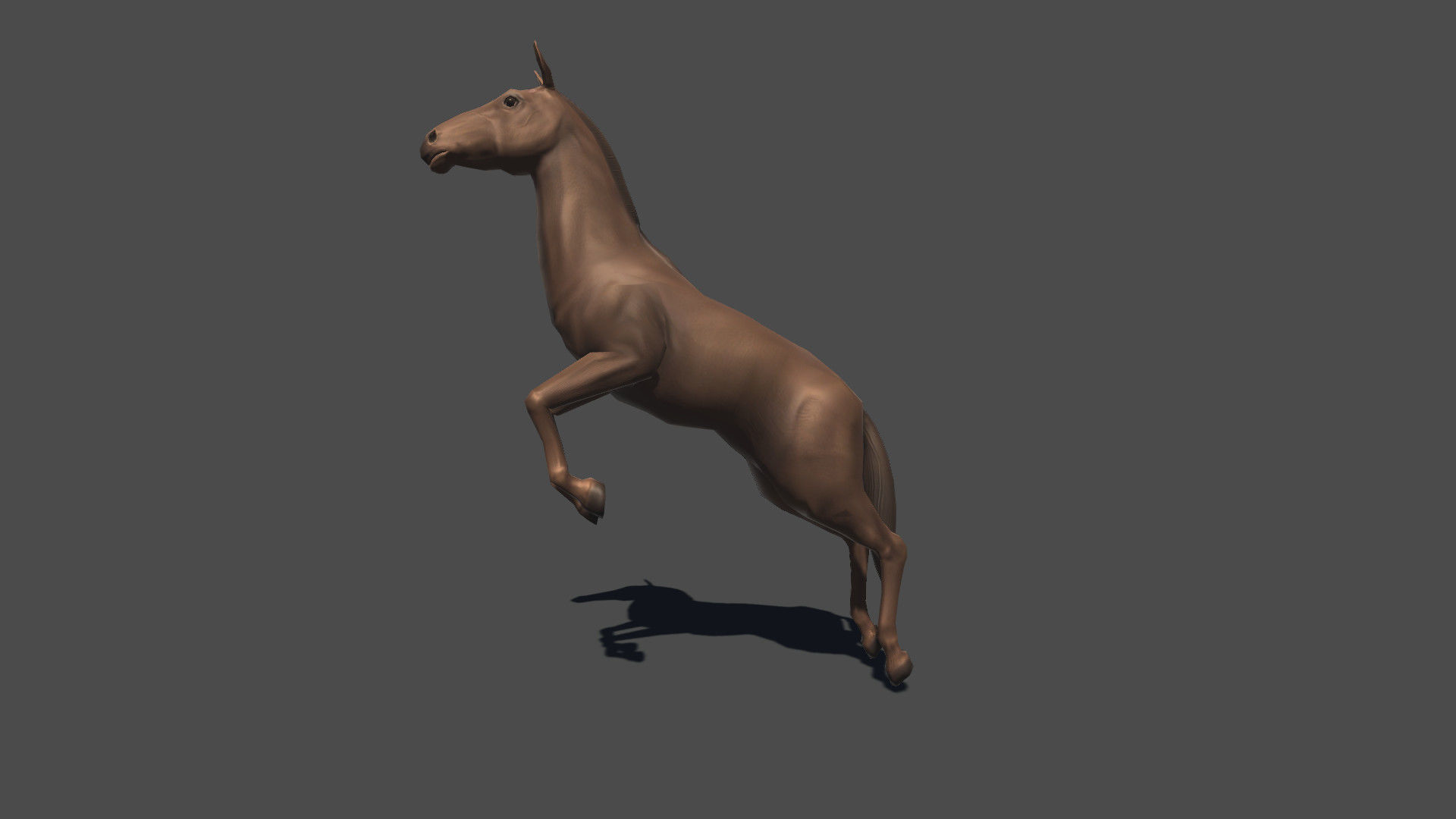 Animated Horse Low-poly 3D model_7