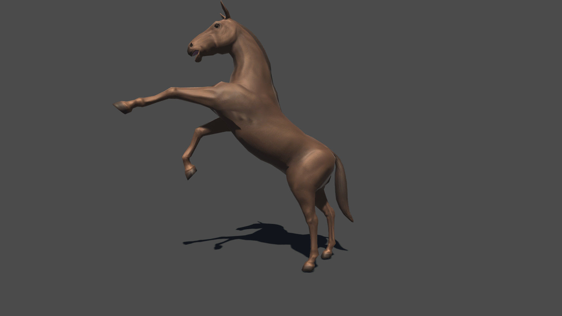 Animated Horse Low-poly 3D model_5