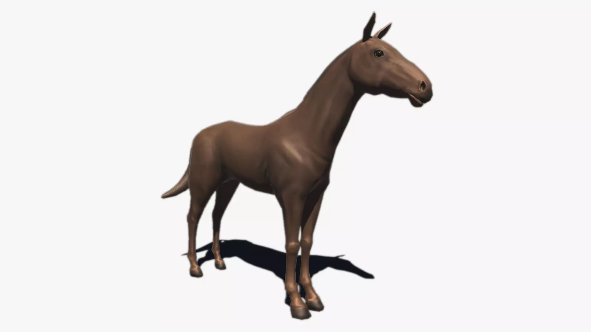 Animated Horse Low-poly 3D model_0