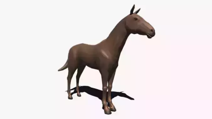 Animated Horse Low-poly 3D model