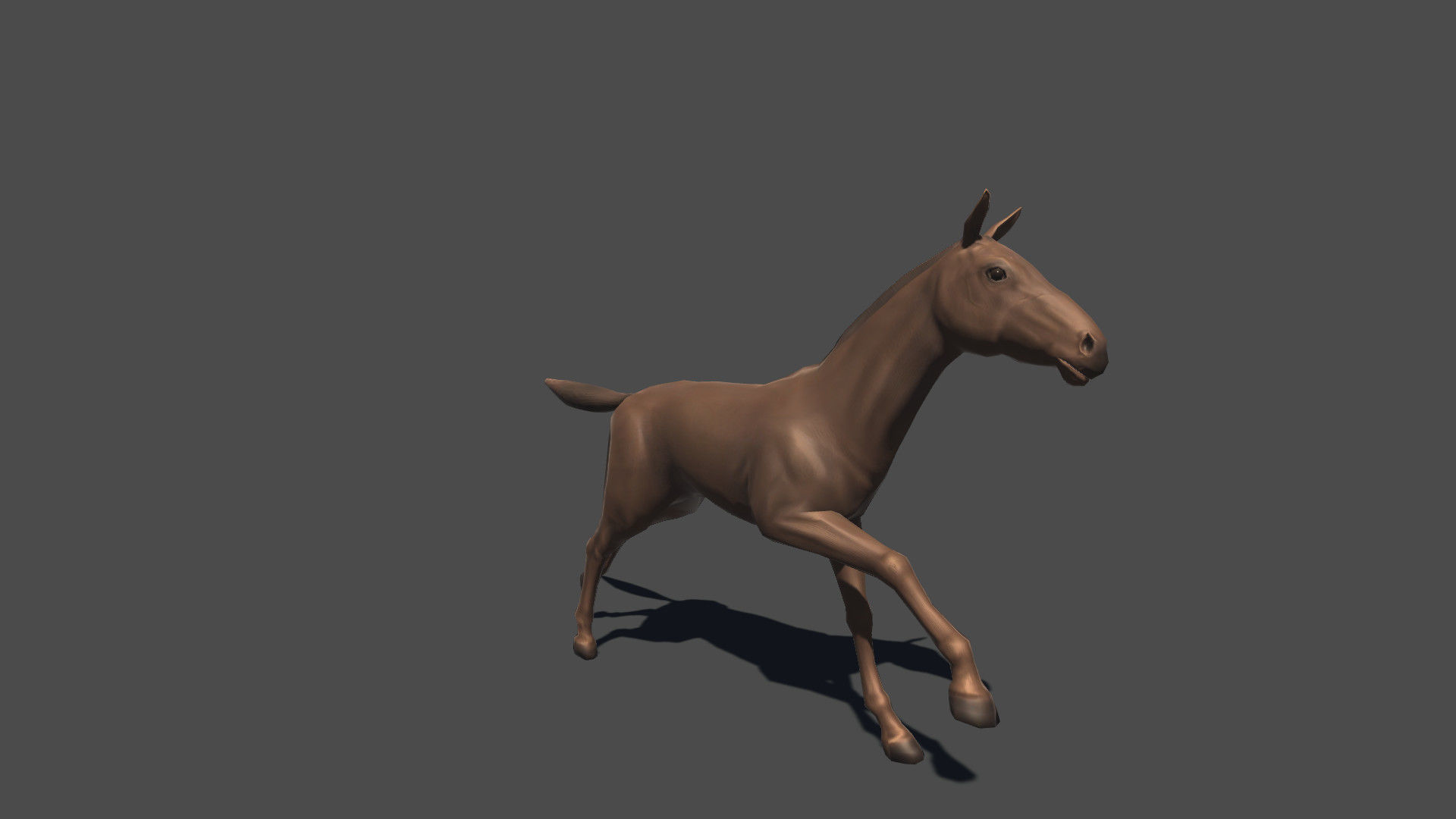 Animated Horse Low-poly 3D model_4