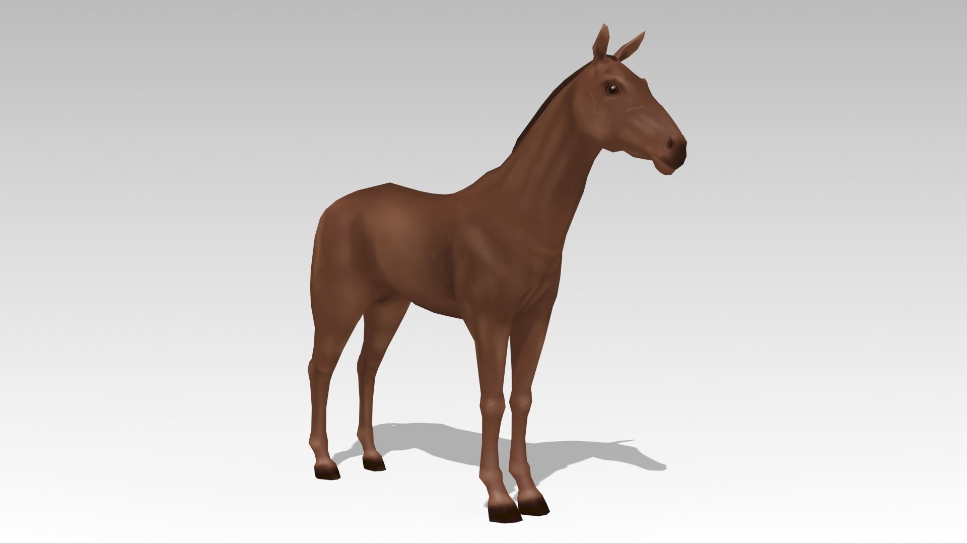 Animated Horse Low-poly 3D model_13