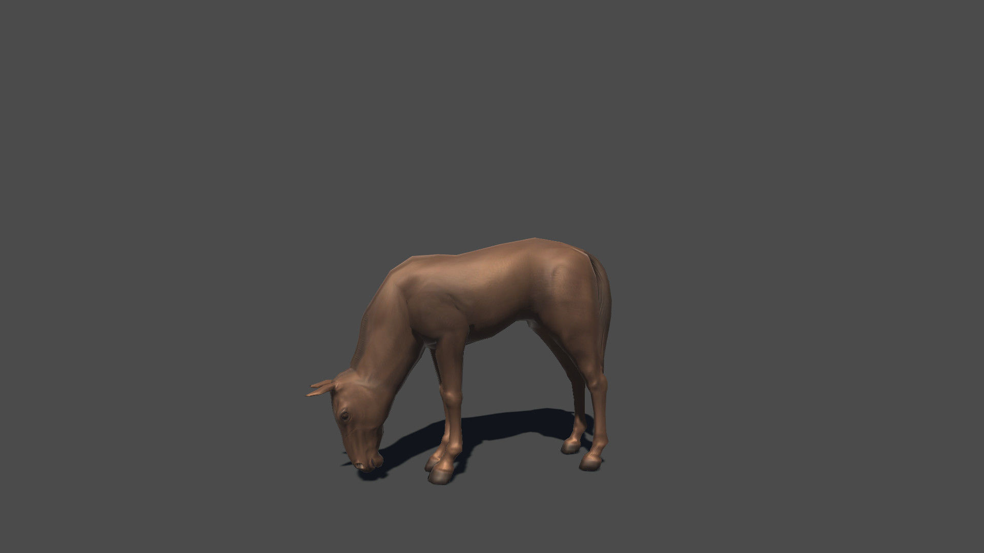 Animated Horse Low-poly 3D model_12