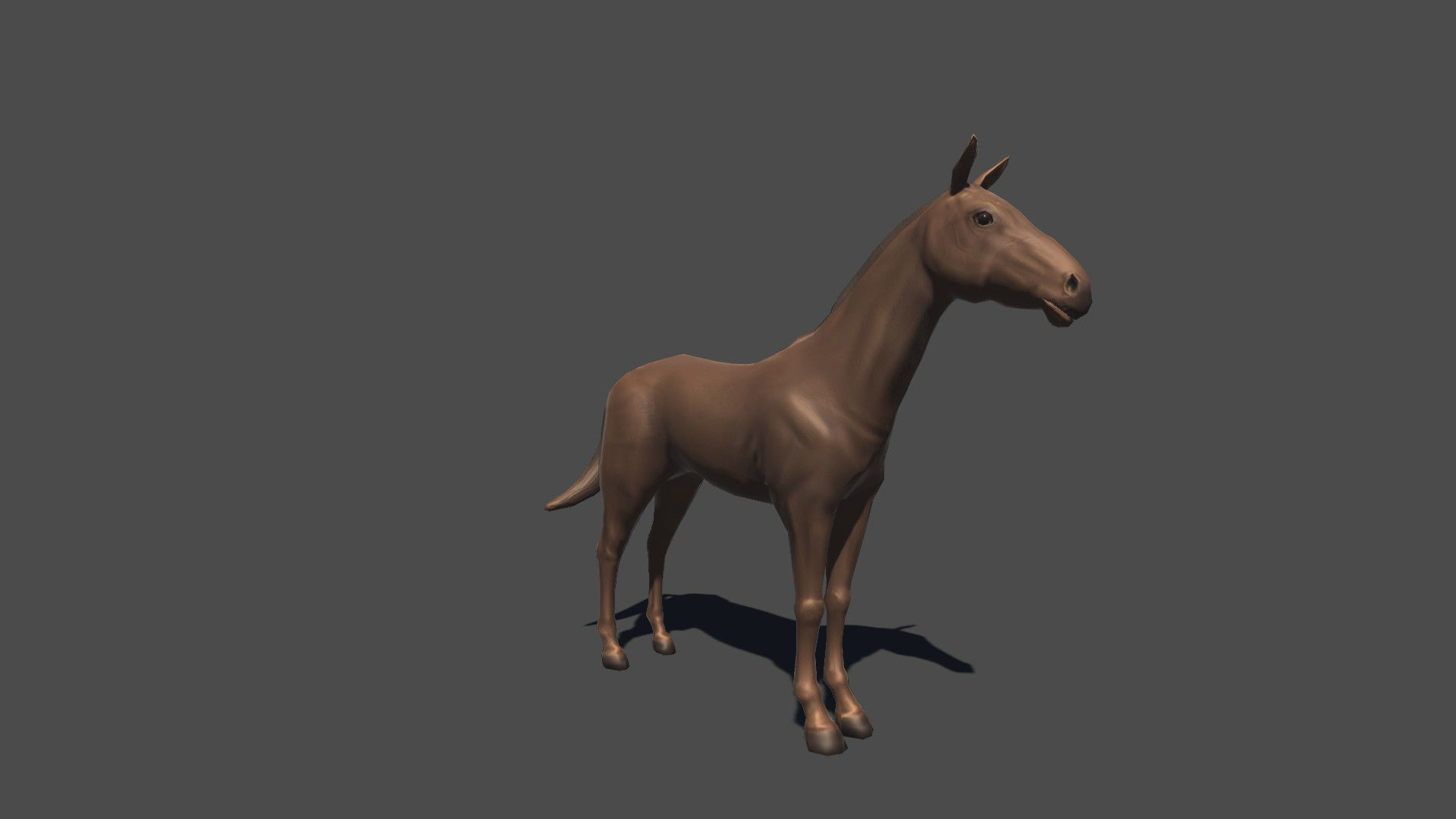 Animated Horse Low-poly 3D model_2