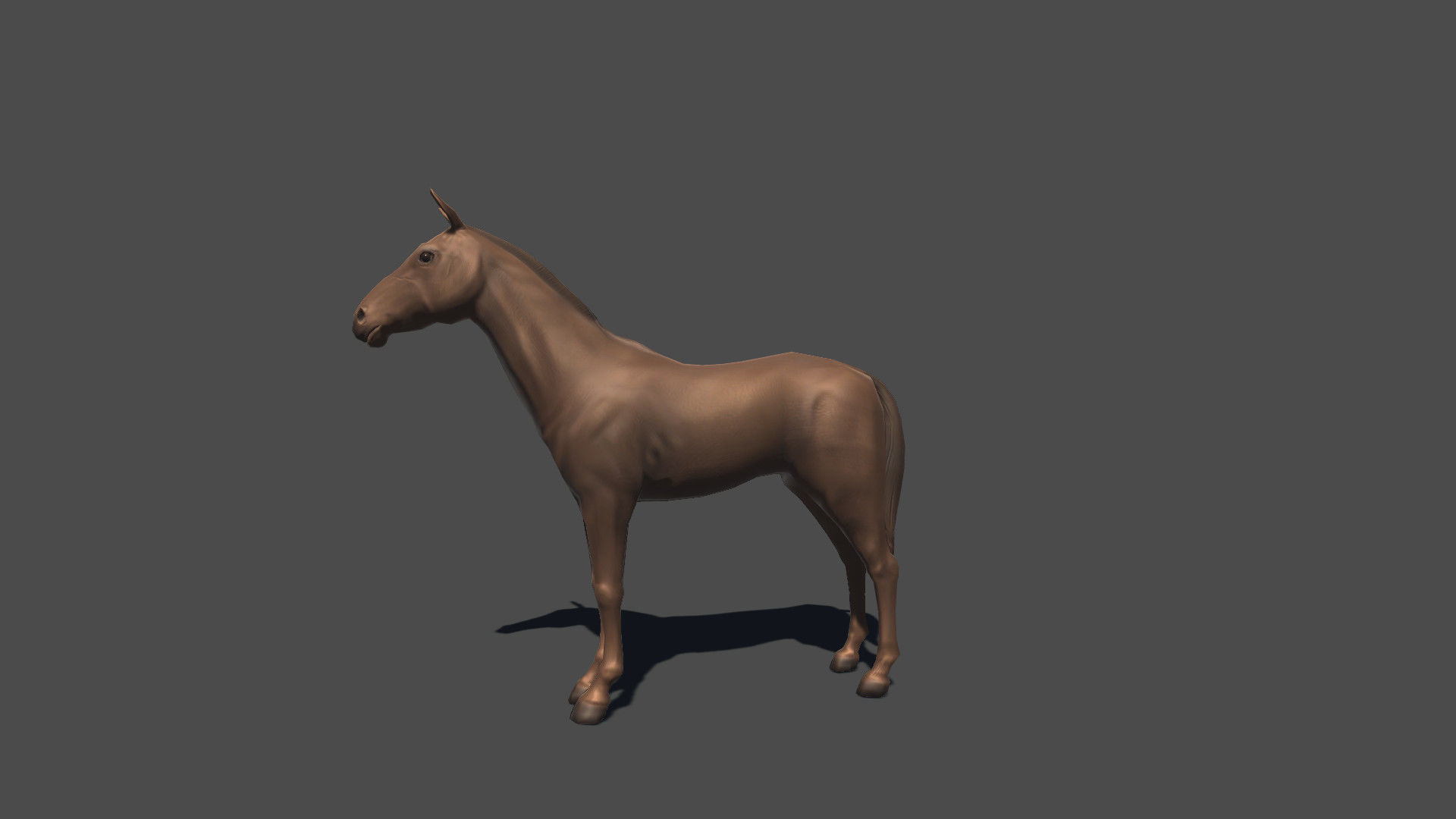Animated Horse Low-poly 3D model_10