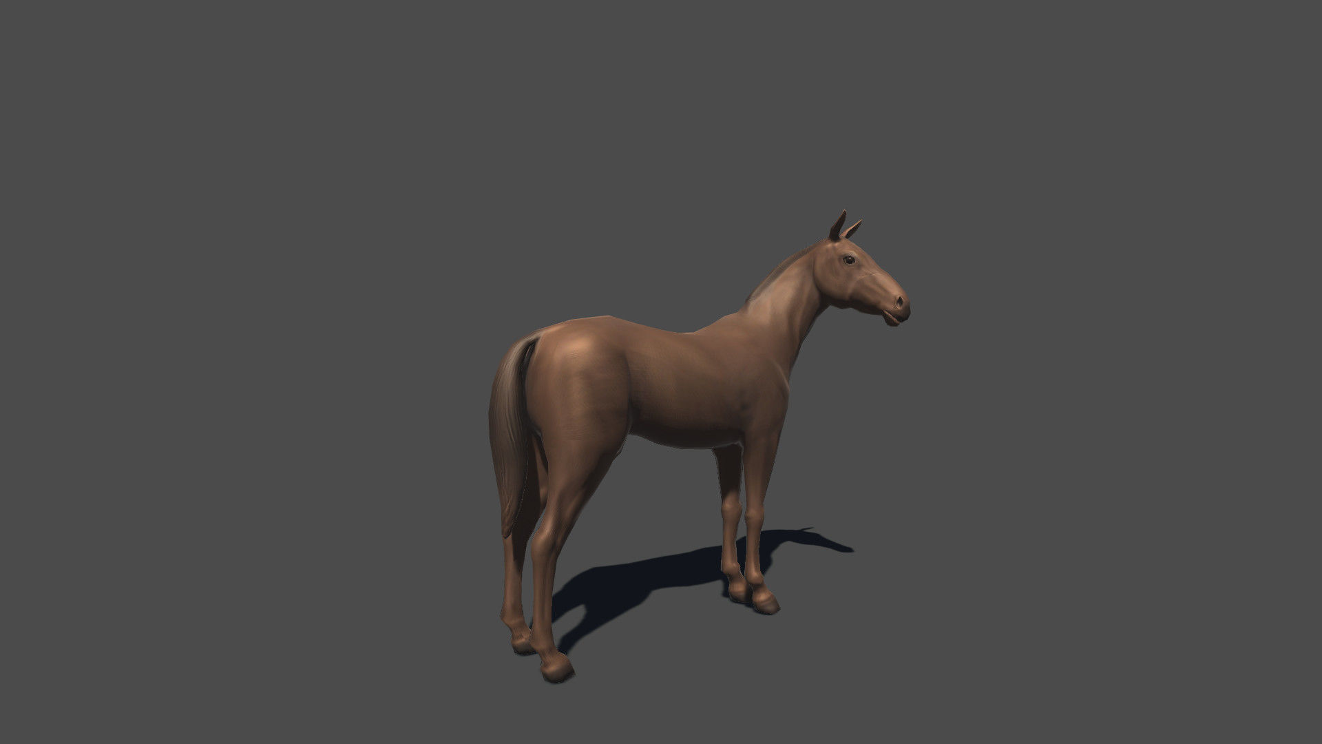 Animated Horse Low-poly 3D model_3