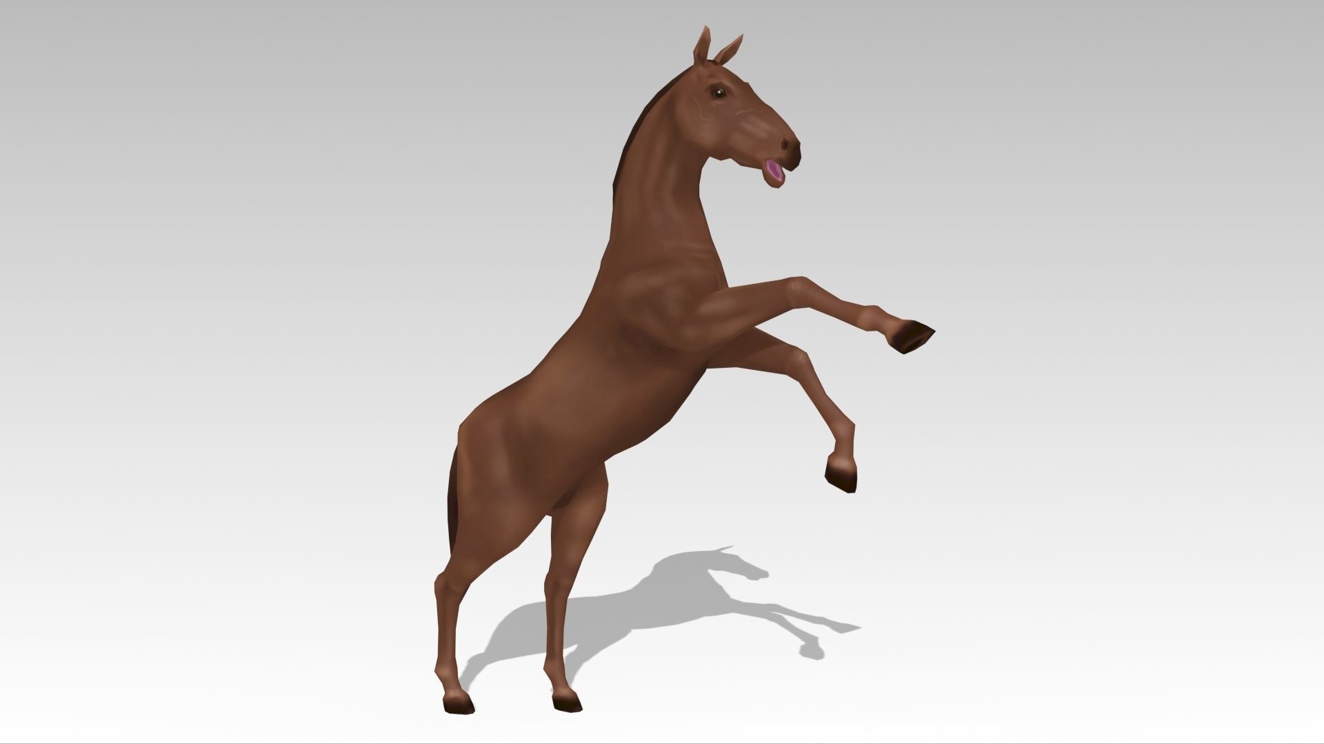 Animated Horse Low-poly 3D model_17