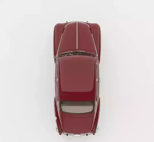 Volvo PV544 Inspired Classic Sedan Low-poly 3D model 4