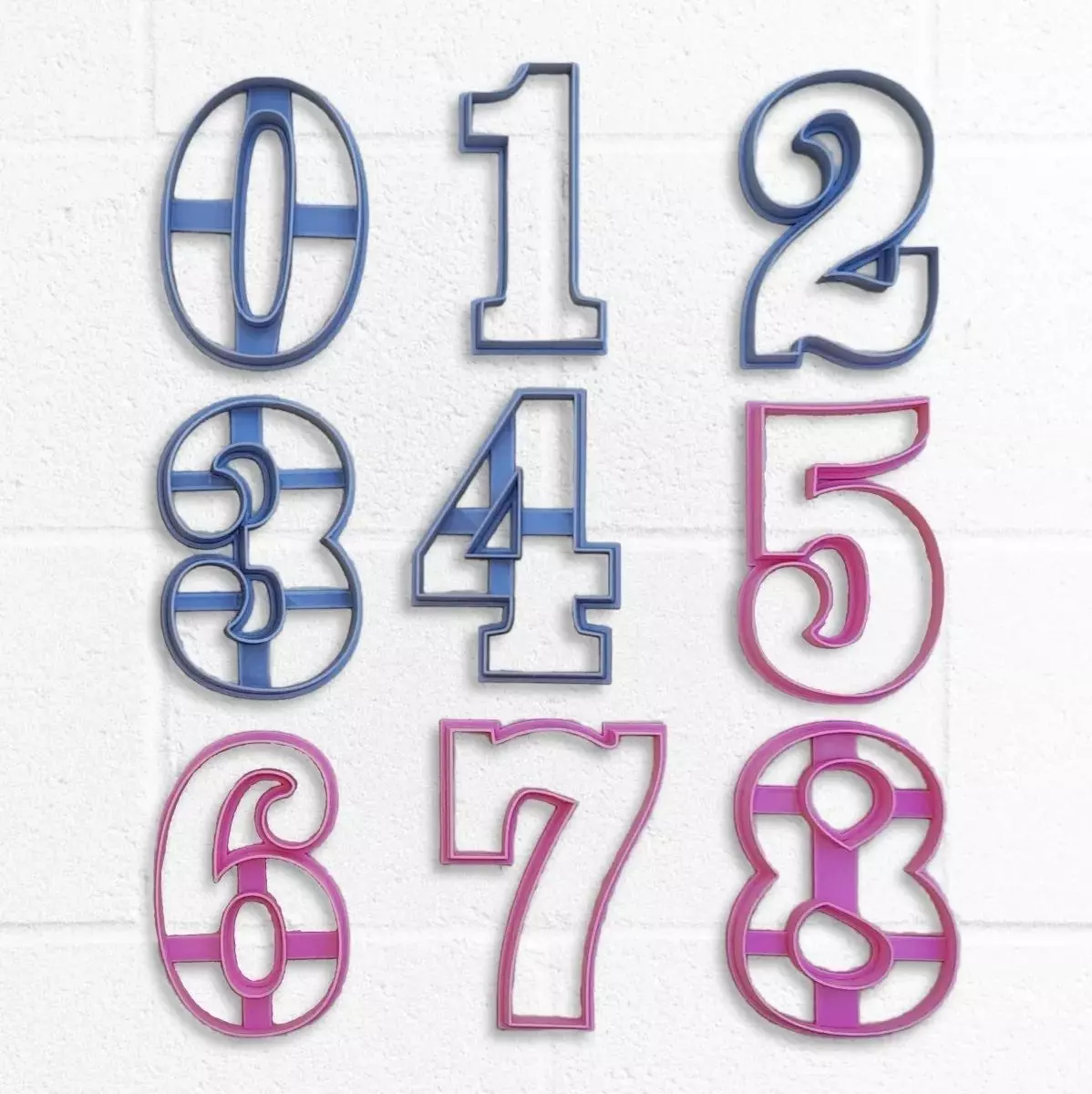 Number-Shaped Cookie Cutters 3D print model