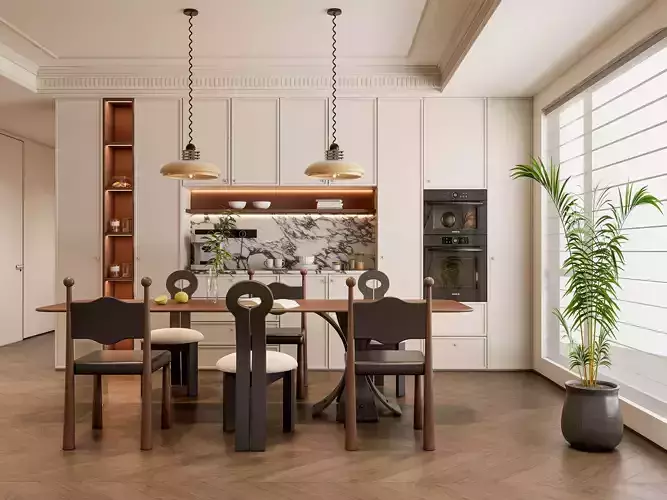 Dining room Dining interior Dining table 38 3D model | CGTrader