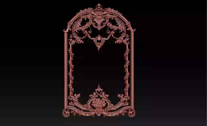 Ornamental Relief CNC Model for Wooden Doors and Wall Panels 3A 3D print model