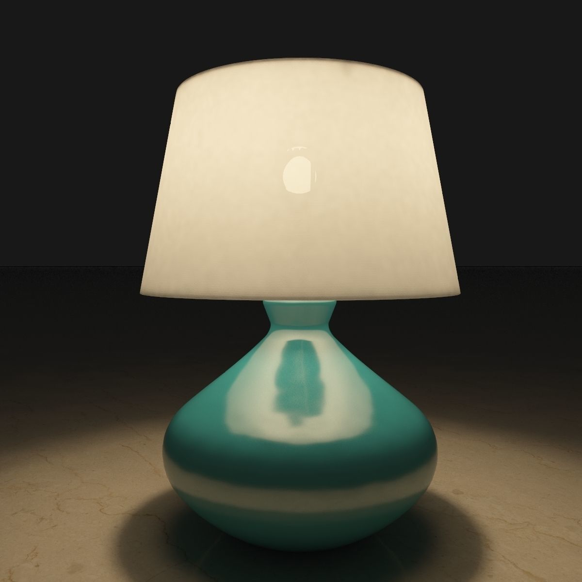 Ceramic Round Table Lamp 3D model CGTrader