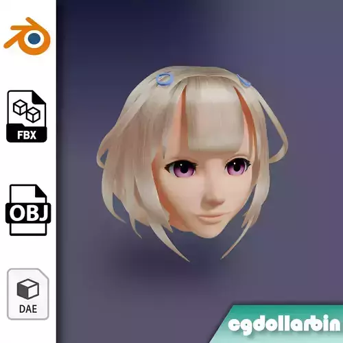 Female Anime Hair V1 -Bob- Multiple Colors