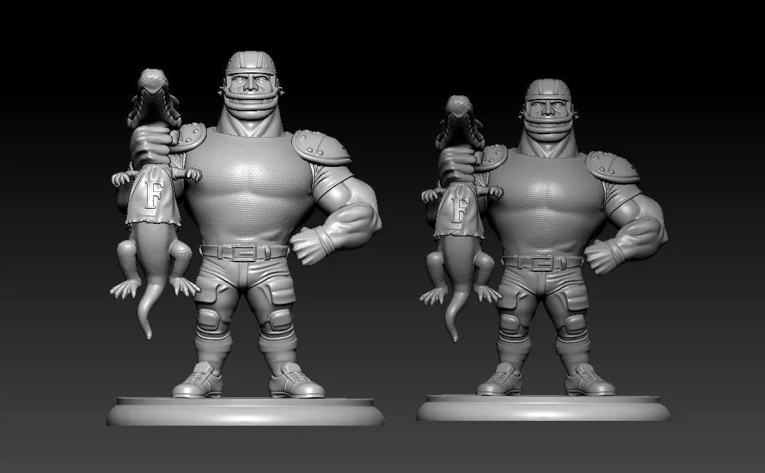 FSU Seminoles Fan vs Gator Rivalry - Funny Football Caricature 3D print model