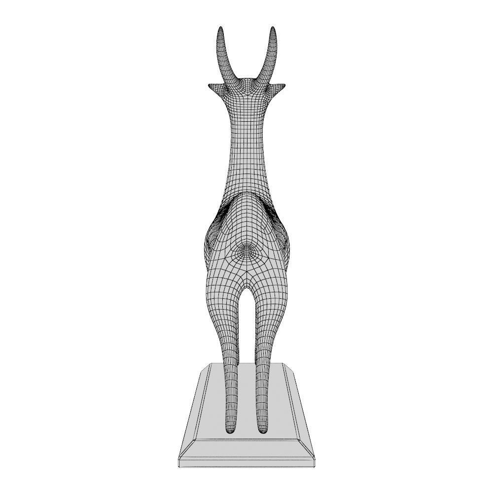 Antelope Sculpture P 3D print model_9