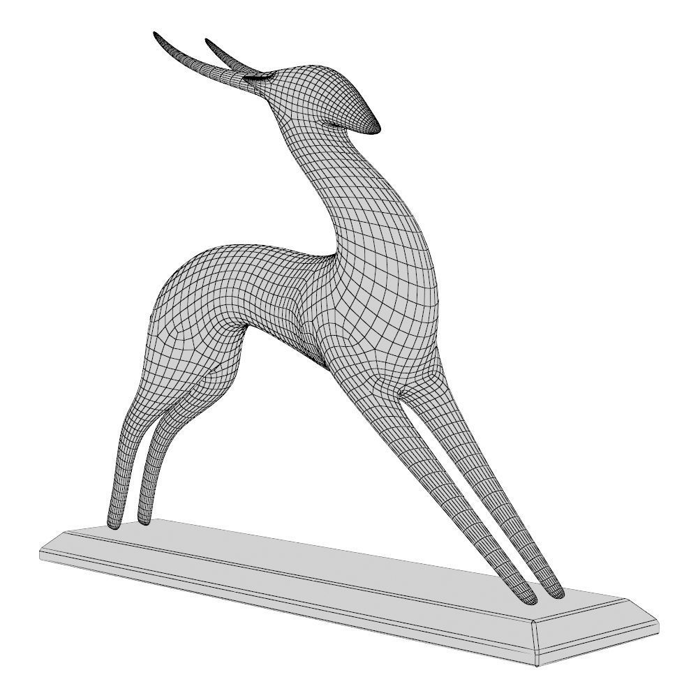 Antelope Sculpture P 3D print model_14