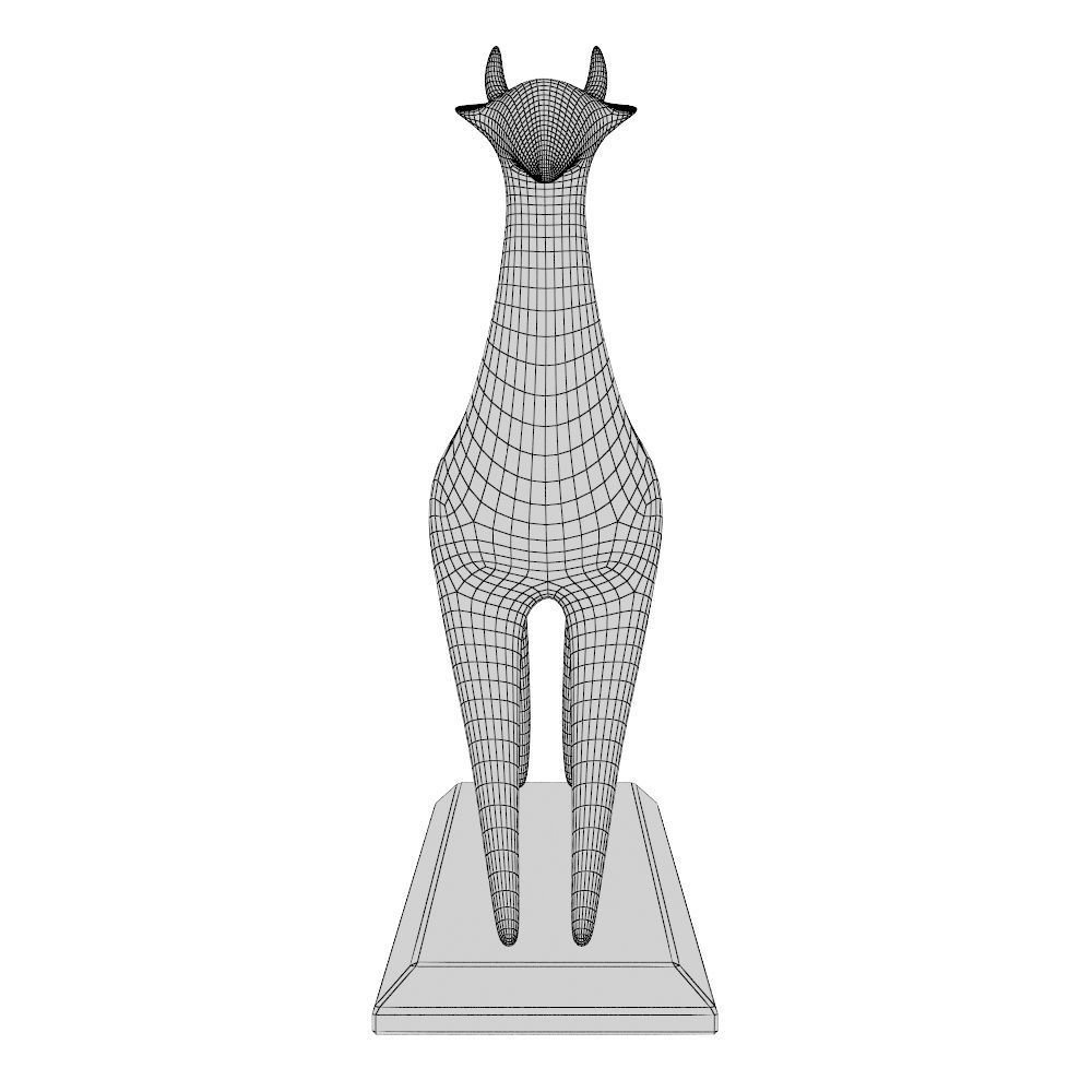 Antelope Sculpture P 3D print model_13