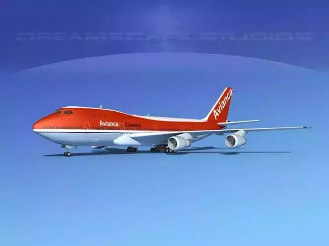 Boeing 747-100 Jumbo Jet Avianca 3D model