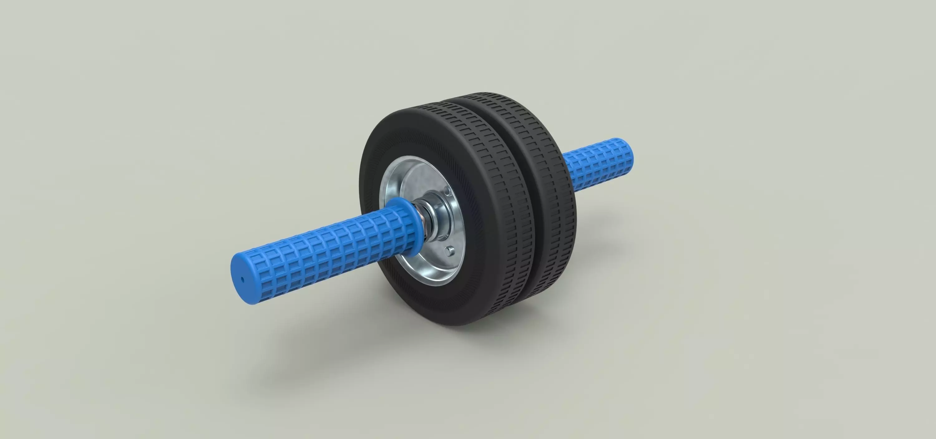 Twin-wheeled gymnastic roller 3D model