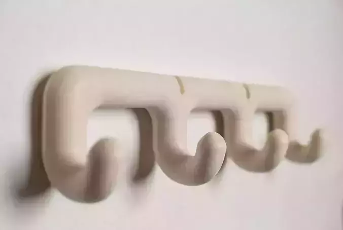 Kitchen Folding Wall Hooks Organizer 3D
