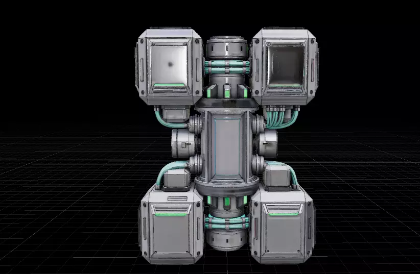 Sci-Fi Power Generator Core Futuristic Energy 3D Model Low-poly 3D model