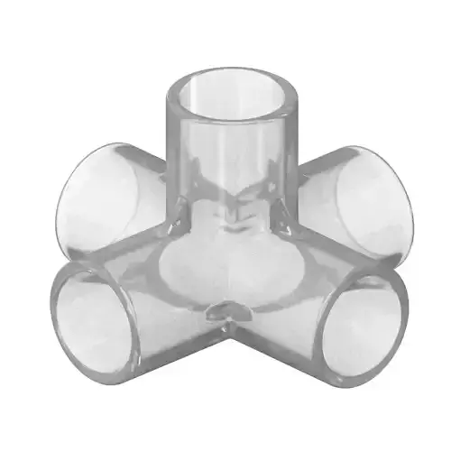 Transparent Five Way Fitting