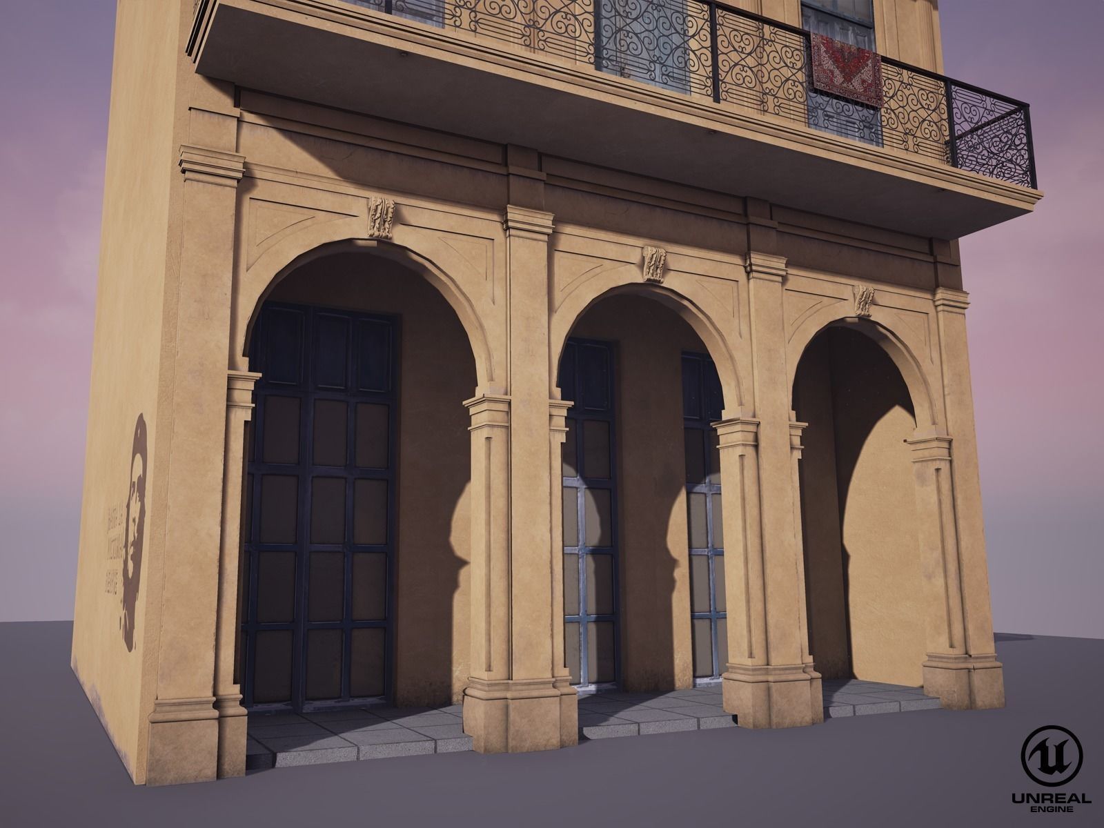 Cuban House Low-poly 3D model_18