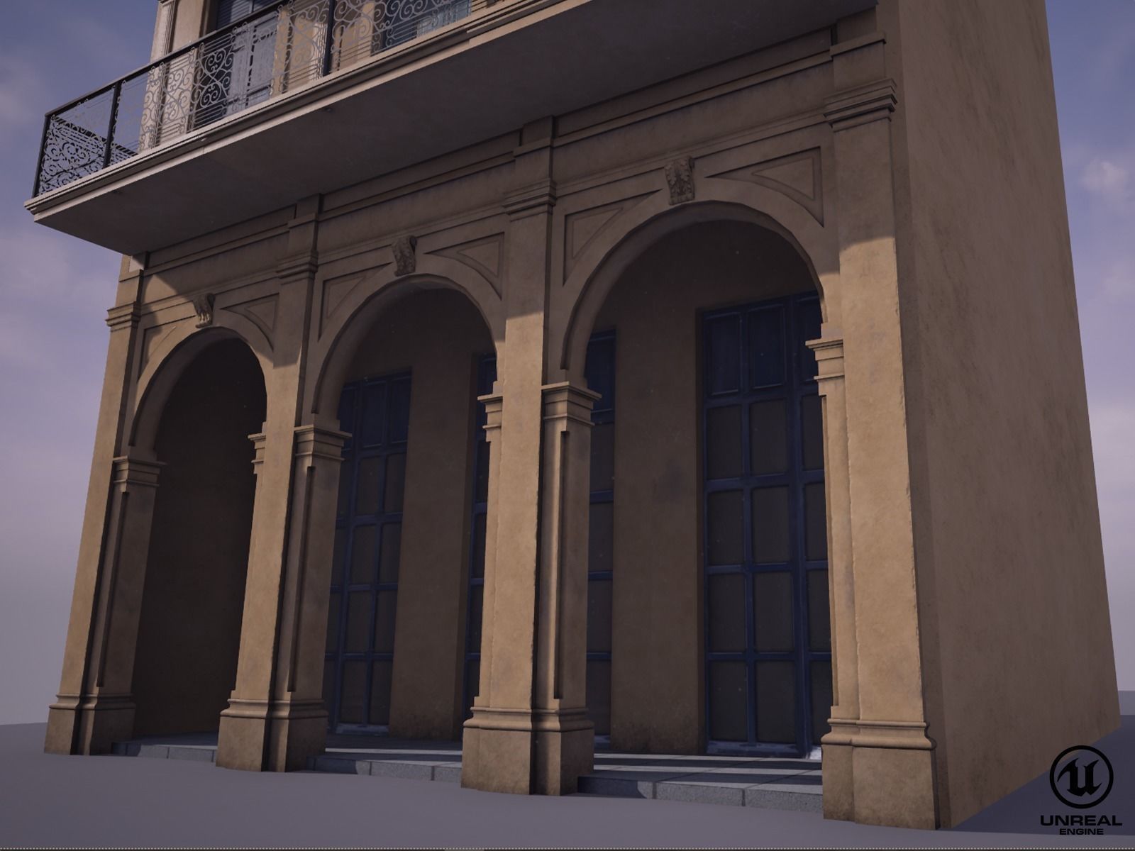 Cuban House Low-poly 3D model_13