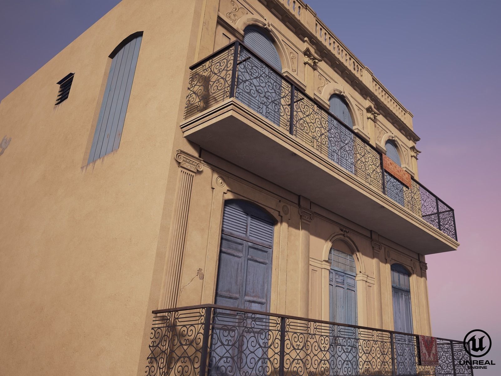 Cuban House Low-poly 3D model_20