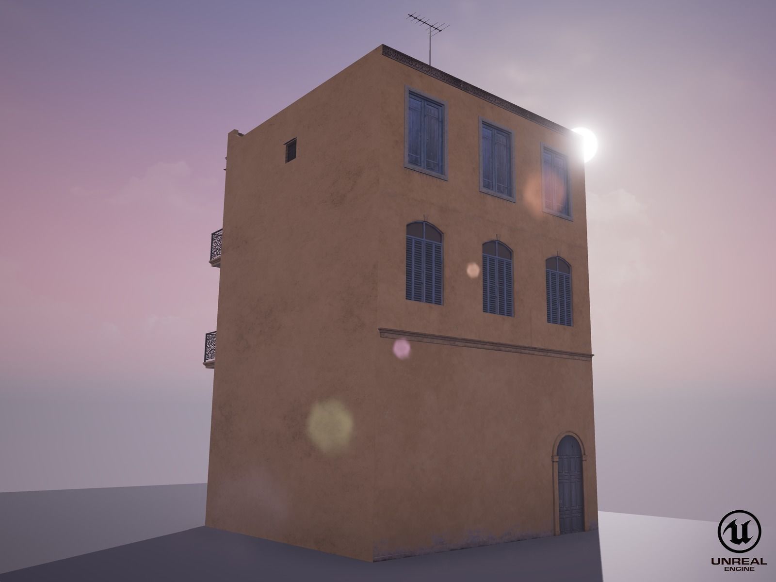 Cuban House Low-poly 3D model_19