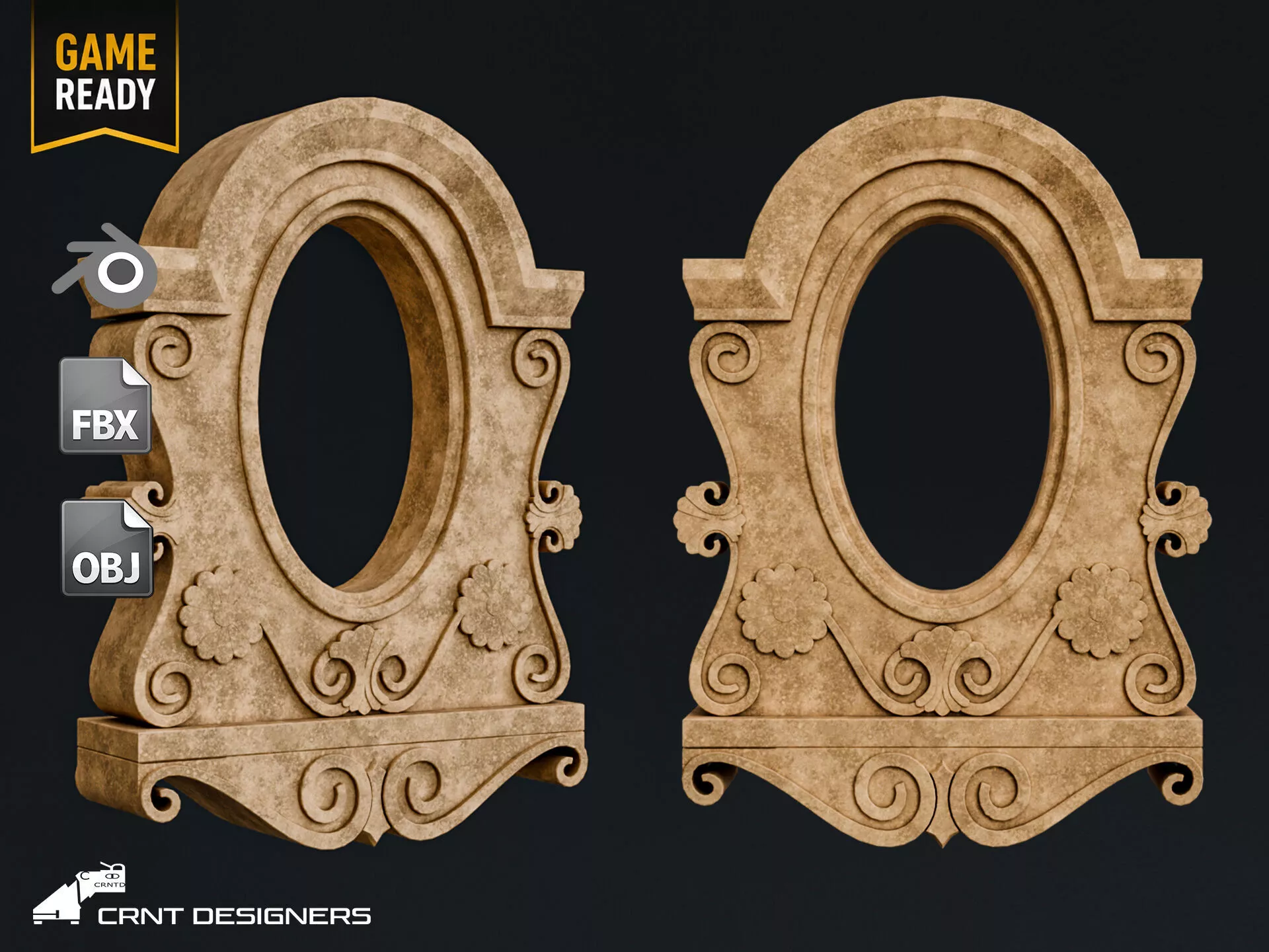 French Dormer Window Low-poly 3D model