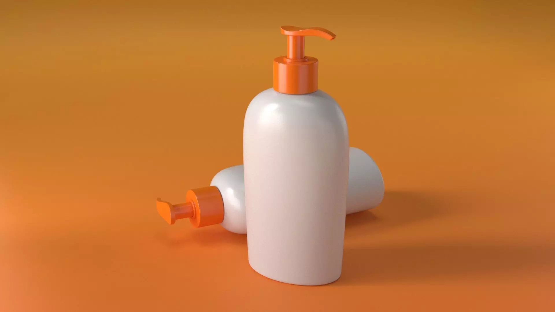 Realistic 350ml Cosmetic Pump Bottle Subdivision Ready 3D Model 3D model