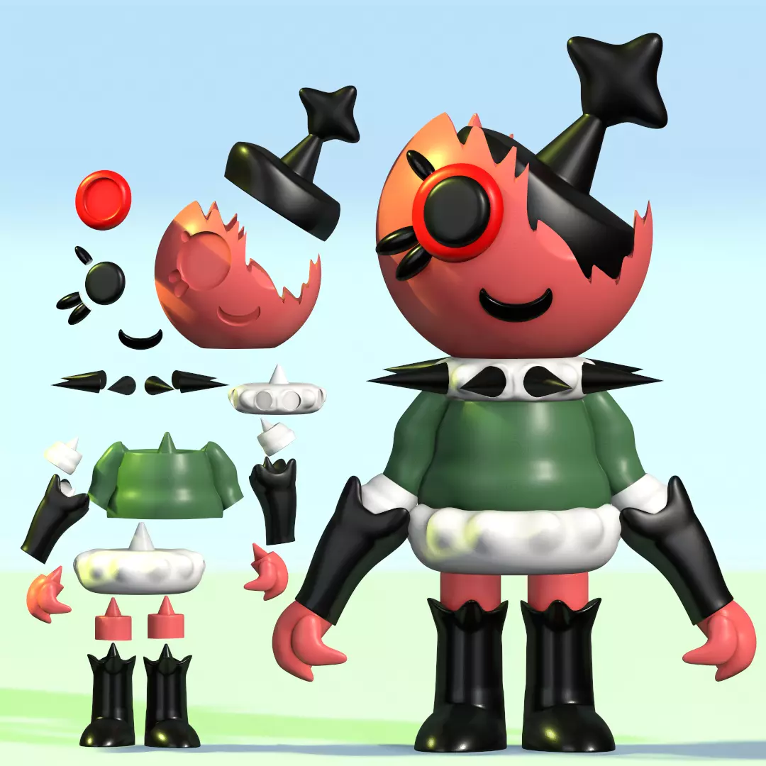 Twisted Bobette Dandys world 3D Model STL Multipart 3mf 3D print model