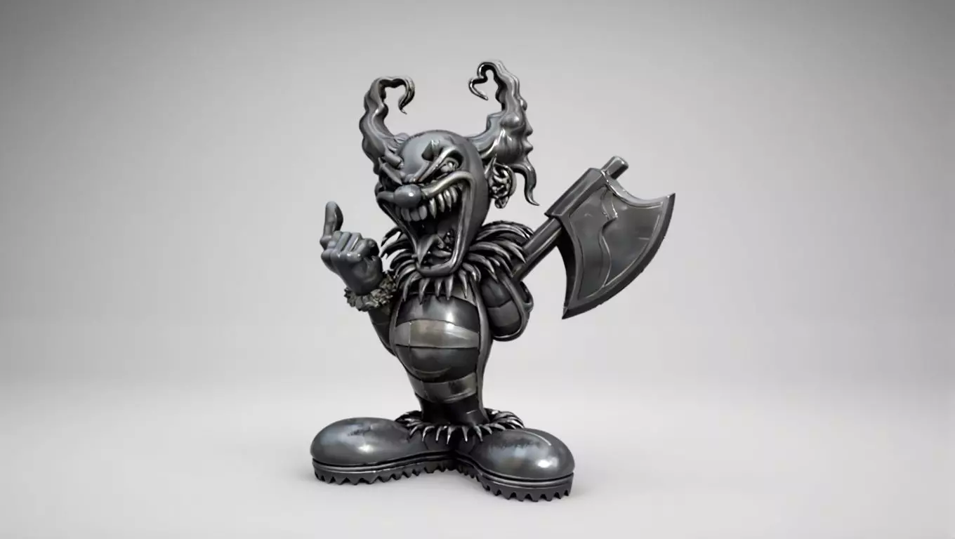 Evil Clown Character 3D Model for Jewelry Pendant Design 3D print model